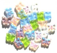 25 12mm AB Butterfly Bead Mix